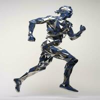 ai generiert Mann Läufer Jogger Laufen Energie und gesund Übung Ausbildung foto