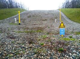 ein Clearing im das Wald zum das Gas Pipeline foto