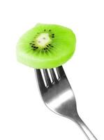 Kiwi auf Gabel foto