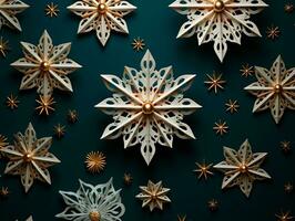 ai generiert Hintergrund gefüllt mit Schneeflocken Weihnachten und Neu Jahr Konzept foto