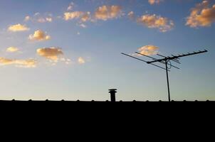 Blau Himmel Silhouette foto