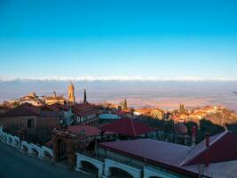 Aussicht auf signaghi Stadt. Georgia foto