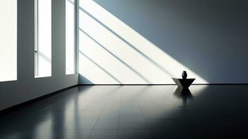 ai generiert kontrastieren Licht und Schatten im modern minimalistisch Design foto