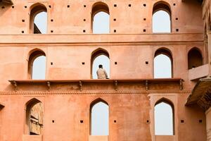 schön Aussicht von orchha Palast Fort, Raja Mahal und chaturbhuj Tempel von jahangir Mahal, orchha, madhya Pradesch, jahangir Mahal - - orchha Fort im orchha, madhya Pradesch, indisch archäologisch Websites foto