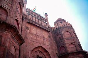 architektonisch Einzelheiten von lal qila - - rot Fort gelegen im alt Delhi, Indien, Aussicht Innerhalb Delhi rot Fort das berühmt indisch Sehenswürdigkeiten foto