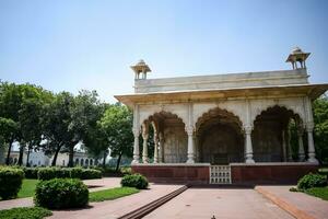 architektonisch Einzelheiten von lal qila - - rot Fort gelegen im alt Delhi, Indien, Aussicht Innerhalb Delhi rot Fort das berühmt indisch Sehenswürdigkeiten foto