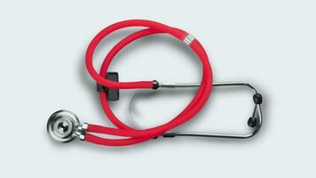 isoliert Stethoskop auf Weiß Hintergrund, medizinisch Ausrüstung Konzept foto