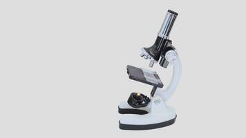 isoliert Mikroskop auf Weiß Hintergrund foto