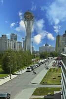 Bild von das kazakh Hauptstadt Astana im Sommer- von 2015 foto