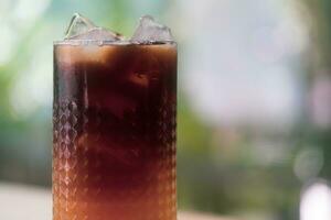 Glas von vereist Kaffee mit Orange Saft foto