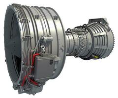 Flugzeug Turbofan Motor 3d Rendern foto