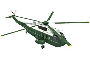 Hubschrauber 3d Rendern auf Weiß Hintergrund foto