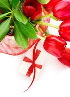 rot frisch Tulpen foto