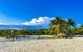 playa del carmen Quintana roo Mexiko 2023 tropisch Karibik Strand Cenote punta esmeralda playa del carmen Mexiko. foto