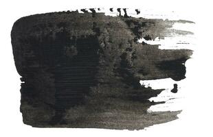Aquarell Bürste Schlaganfall von schwarz malen, auf ein Weiß isoliert Hintergrund foto