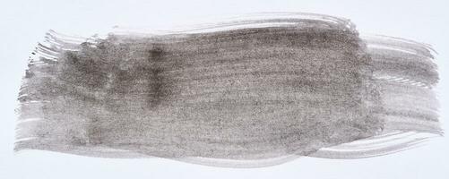 Aquarell Bürste Schlaganfall von schwarz malen, auf ein Weiß Hintergrund foto