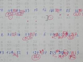 wissenschaftliche Diagramme, Kardiogramme und mathematische Berechnungen foto