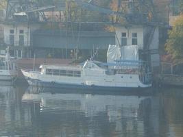 Flussboote in den Details und Elementen des Schiffes foto