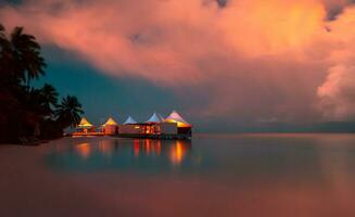 romantisch Strand Landschaft foto