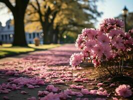ai generiert schön Sakura Blume im Frühling. Kirsche blühen Hintergrund. generativ ai foto