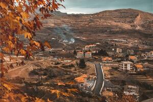 Herbst bergig Landschaft foto