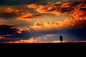 dramatisch Sonnenuntergang Szene foto