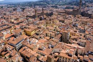 oben Aussicht von Glockenturm giotto auf das historisch Center von Florenz, Italien foto