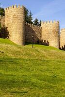 szenisch mittelalterlich Stadt Wände von Avila, Spanien, UNESCO aufführen foto