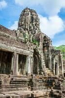 Gesichter von uralt Bajon Tempel beim Angkor Was, siem ernten, Kambodscha foto