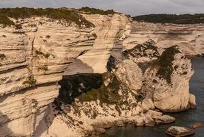 Bonifacio, alt Stadt, Dorf beim Meer Cliff, Korsika - - Frankreich foto