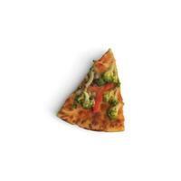 gereizt frisch unbestimmt Pizza isoliert auf Weiß transparent Foto