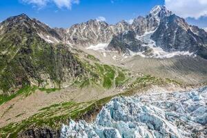 Argentiere Gletscherblick, Chamonix, Mont Blanc Massiv, Alpen, Frankreich foto