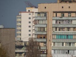 Panorama des modernen Stadtschlafbereichs foto