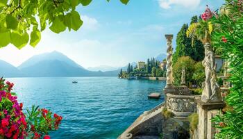 Landschaft von See como foto