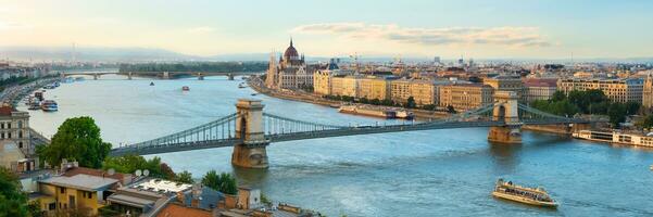 Abend Über Budapest foto