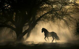 ai generiert Mystiker Hengst foto