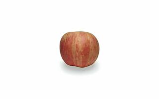 ein Single Apfel auf ein Weiß Hintergrund foto
