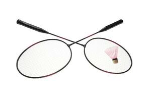 Badminton Schläger isoliert foto