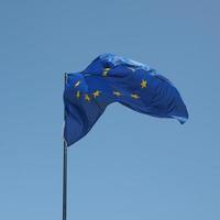europäische flagge von europa foto