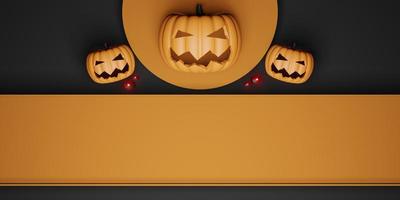 Halloween-Hintergrund Kürbis und Kerzen foto