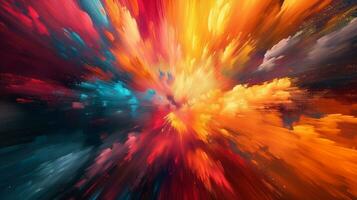 ai generiert bunt Hintergrund, Explosion von Farben foto