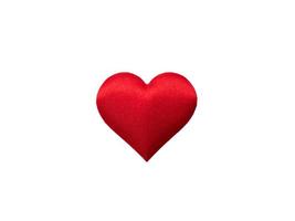 rote Mini-Herzen isoliert auf weißem Hintergrund, Valentinstag-Dekorationen, verschiedene Herzen, Beschneidungspfad. foto