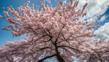 ai generiert Kirsche Blüten im blühen foto