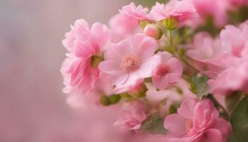 ai generiert Rosa Blumen sind gezeigt im ein Foto von ein Strauß