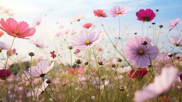 ai generiert Herbst Wildblume Wiese Charme - - ai generiert foto