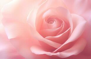 ai generiert ein schließen oben Foto von ein Rosa Rose