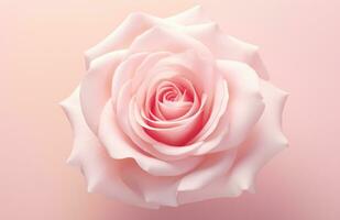 ai generiert ein schön Rosa Rose mit ein groß Center foto