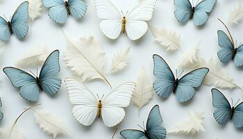 ai generiert abstrakt Schmetterling fliegend im Natur, ein symmetrisch und bunt Geschenk generiert durch ai foto