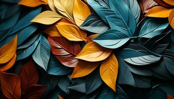 ai generiert abstrakt Herbst Laub im modern Hintergrund Design generiert durch ai foto