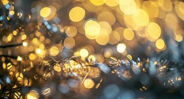 ai generiert Gold Disko Beleuchtung auf Hintergrund Weihnachten foto